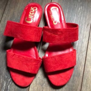 Sam Edelman Circus Red Strappy Sandals